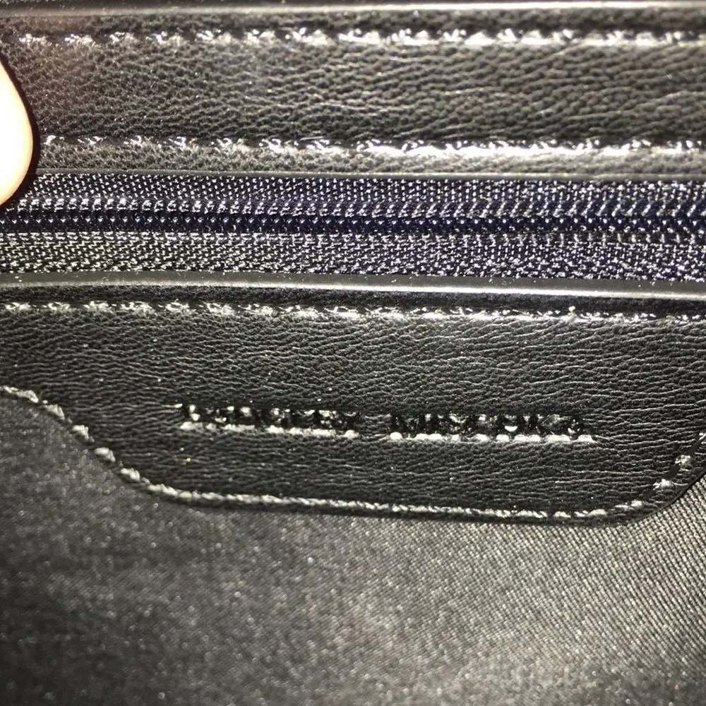 NWT Badgley Mischka Metal Fringe Crossbody Black Vegan